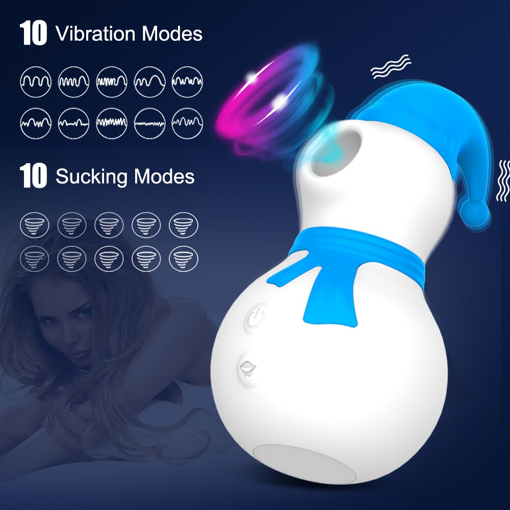 2022 Snowman Sucking Vibrator Female for Women Clit Clitoris Sucker Stimulator Cute Girl Gift Sex Toy Goods for Adults 18