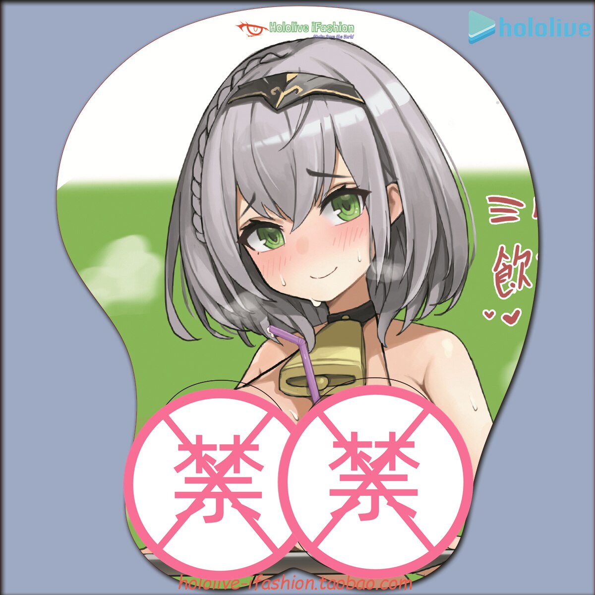 Shirogane Noel Sexy 3D Mousepad Vtuber hololive Hand Wrist Rest Mouse Pad Mousepad Silicone Breast Oppai Soft Mouse Mat Otaku