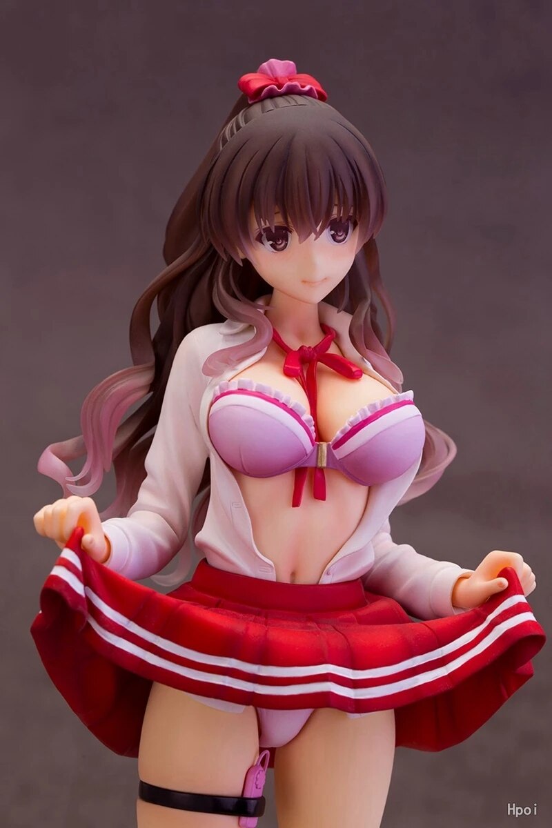 18CM Misaki Kurehito Anime Hatano Sharo Action Figure Sexy Bikini Pleated Skirt Beautiful Girl Standing Model Toys PVC Gift Doll