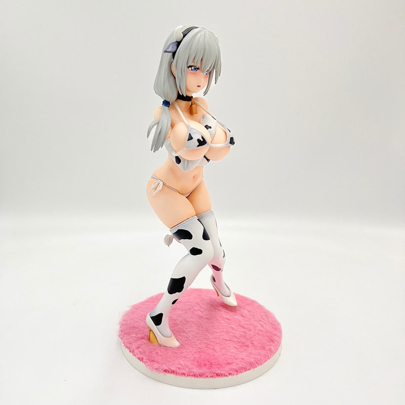 22cm Tsuki Uzaki Cow Pattern Bikini Sexy Anime Figure DreamTech Uzaki-chan wa Asobitai! Action Figure Anime Girl Adult Doll Toys