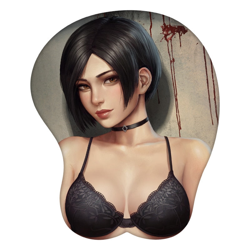 Ada Wong 3D Mouse Pad Anime Wrist Rest Silicone Sexy Creative Gaming Mousepad Mat