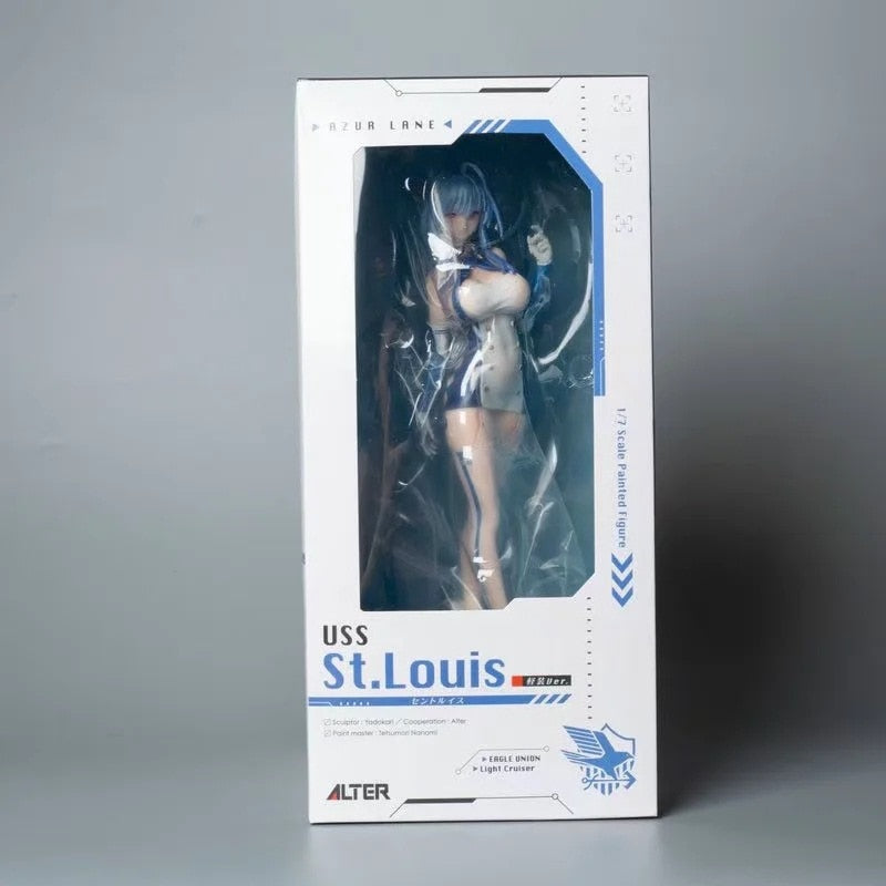 25CM Azur Lane Anime Sexy Girl St. Louis 1/7 Dress Ver PVC Action Figure Game Statue Adults Collection Model Doll Toys Gifts