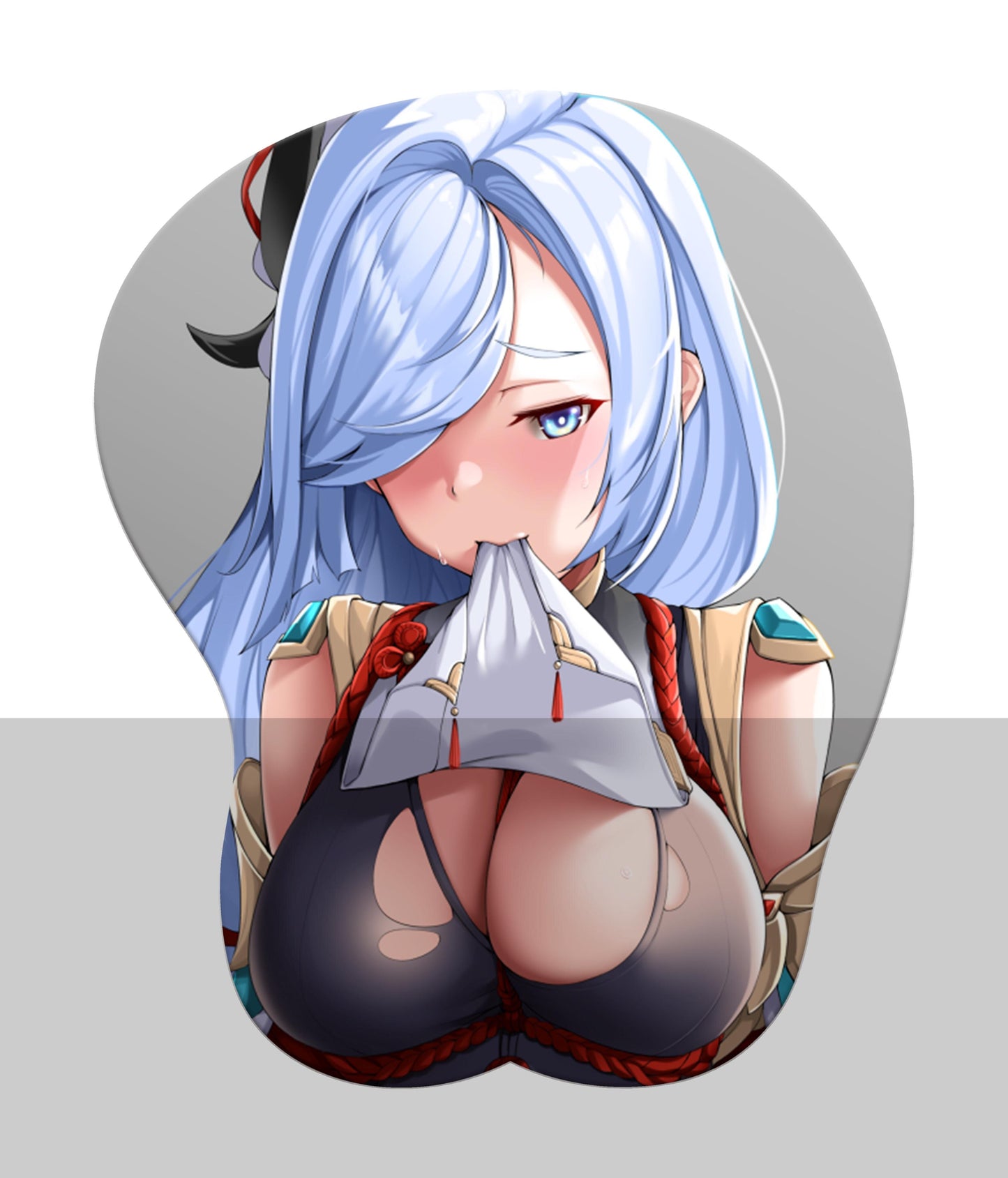 Genshin Impact Shenhe Mousepad 3D Hand Wrist Rest Mouse Pad Game Mousepad Silicone Breast Oppai Soft Mouse Mat Office Work Gift