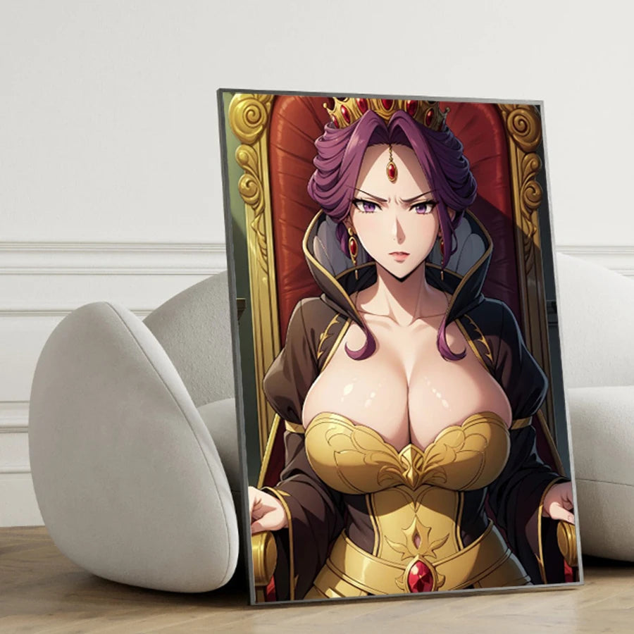 Hot Sexy Beauty Canvas Wall Art, Queen Princess Canvas Poster, Cartoon Anime Prints Poster For Living Room Home Decor Frameless