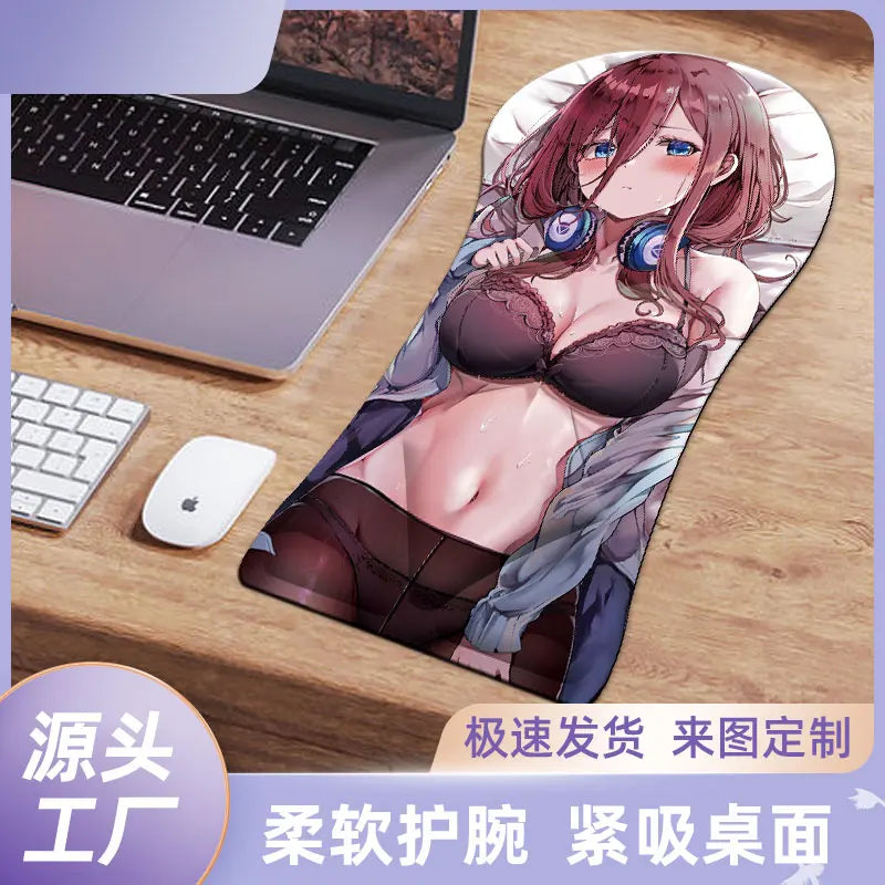 Genshin Impacto Kitagawa Marin Mouse Pad 3D Grande Mouse Pad, Descanso De Pulso Do Braço, Anime Oppai, Azur Lane Sexy PC Gamer