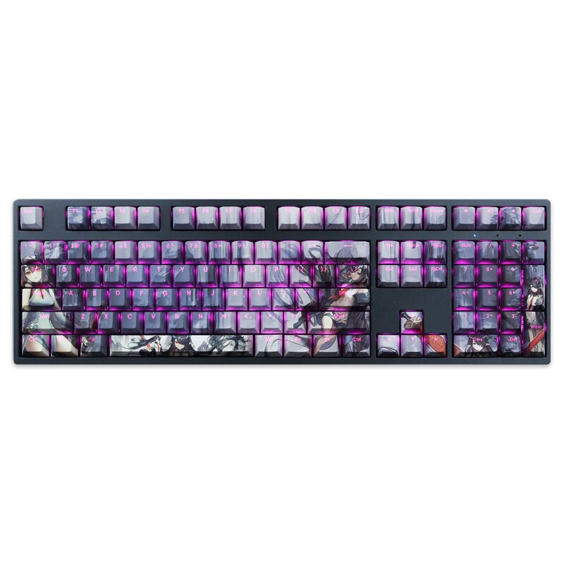 108 Keys PBT Dye Subbed Keycaps Cartoon Anime Gaming Key Caps Arknights Dusk Backlit Keycap For ANSI 61 97 104 108 Layout