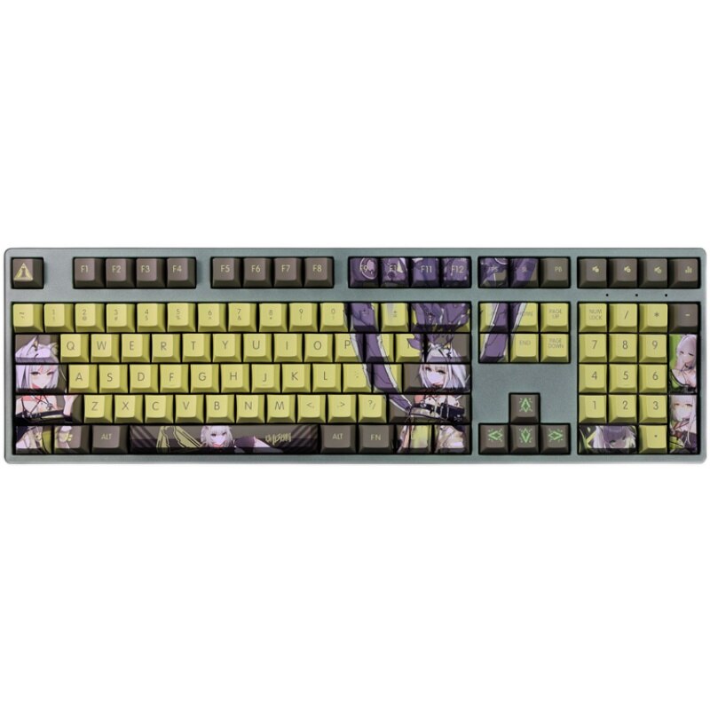 108 Keys/set 5 Sides PBT Dye Subbed Keycaps Cartoon Anime Gaming Key Caps Cherry Profile Keycap For Arknights Kal'tsit