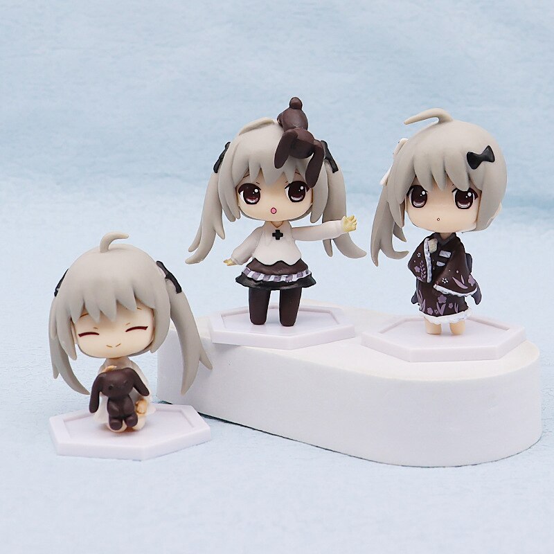 6Pcs Anime Yosuga No Sora Action Figure Kasugano Sora Q Ver Kawaii Girl Kasugano Dome Doll PVC Collectible Model Toy Gift