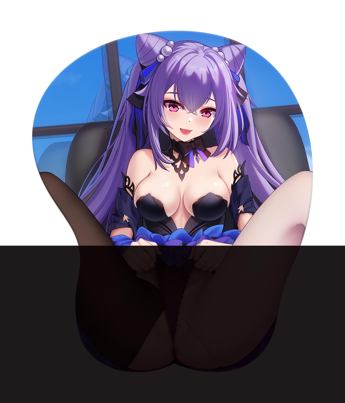 Genshin Impact Keqing Tapis de souris 3D Repose-poignet Tapis de souris Jeu Tapis de souris Silicone Poitrine Oppai Tapis de souris souple Cadeau de travail de bureau