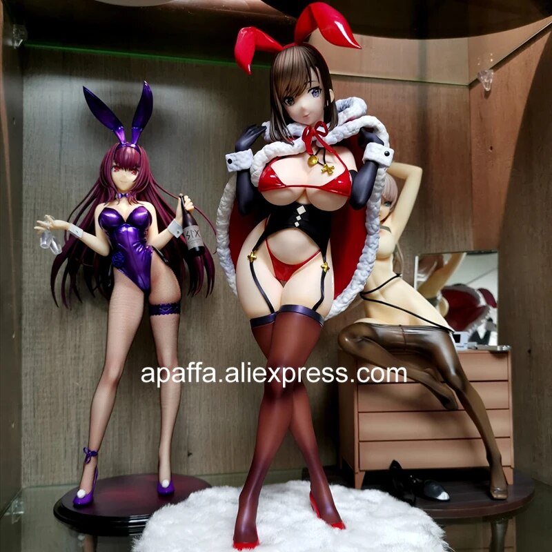 28cm Anime Native Mataro Christmas Bunny Sexy Girl Action Figure Toy Matarou Bunny Sexy Figure Anime Adult Collection Model Doll