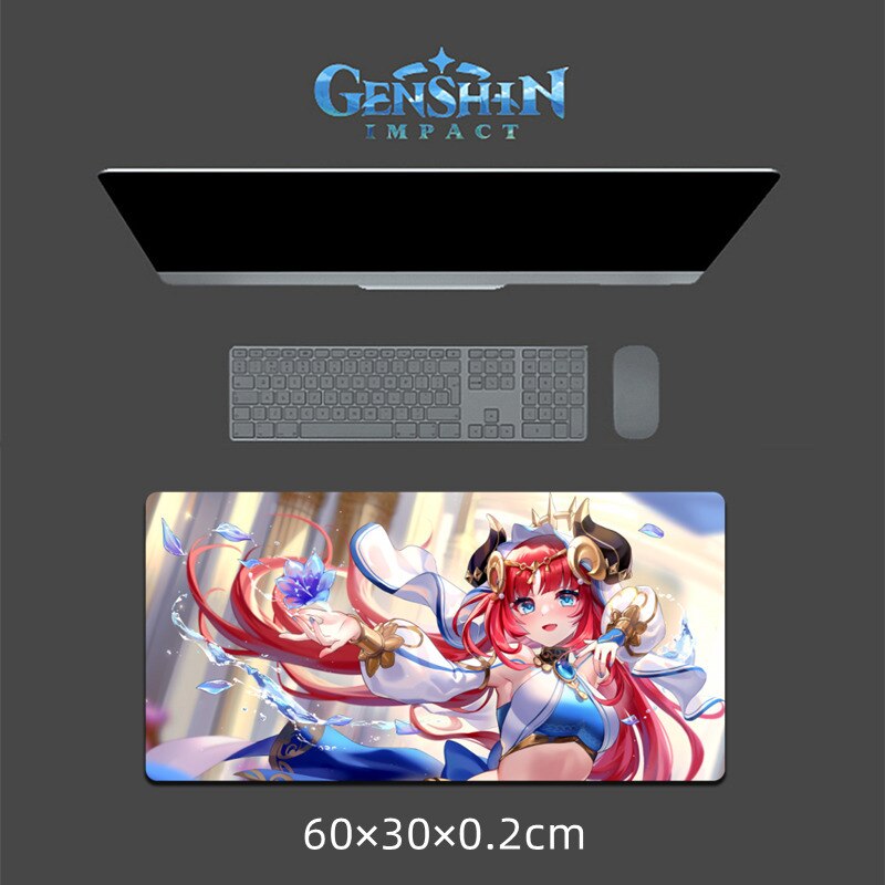 Genshin Impact Nilou Sexy 3D Chest Mouse Pad Big Gaming Anime Cute Manga Ass MousePad with Wrist Rest Oppai XXL Large Desk Mat