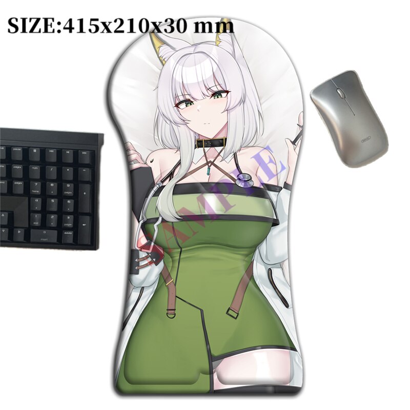 415mm Arknights kaltsit 3D Whole Body Large Mouse Pad Arm Wrist Rest Anime Gamer Sexy Oppai Gaming Pad