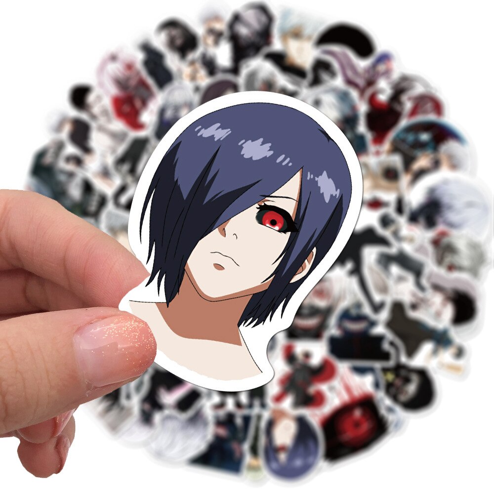 10/50 Pcs Japan Anime Tokyo Ghoul Graffiti Sticker Decoration For Wall Backpack Refrigerator Pencil Case Thin Waterproof Sticker