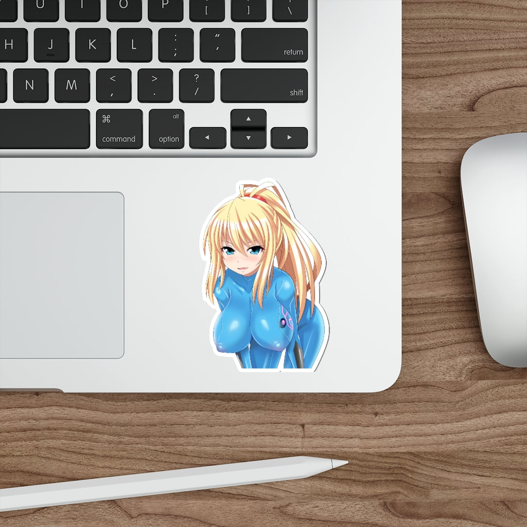 Big Boobs Samus Waterproof Sticker - Ecchi Vinyl Decal