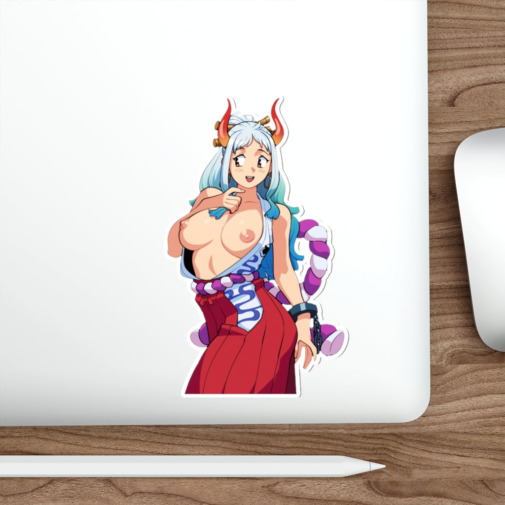 Topless Yamato One Piece Waterproof Sticker - Ecchi Vinyl Decal