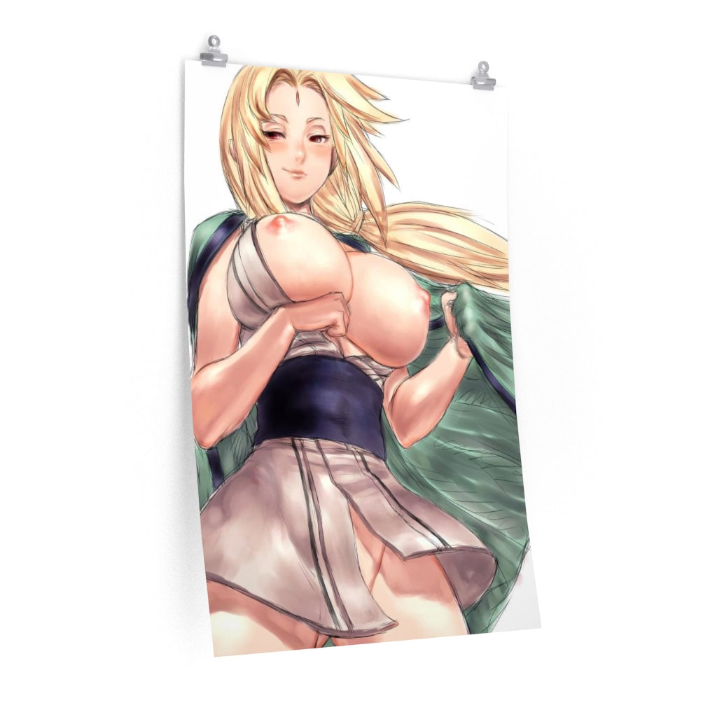 Tsunade Naruto Poster - Lewd Premium Matte Vertical Poster - Adult Wall Art