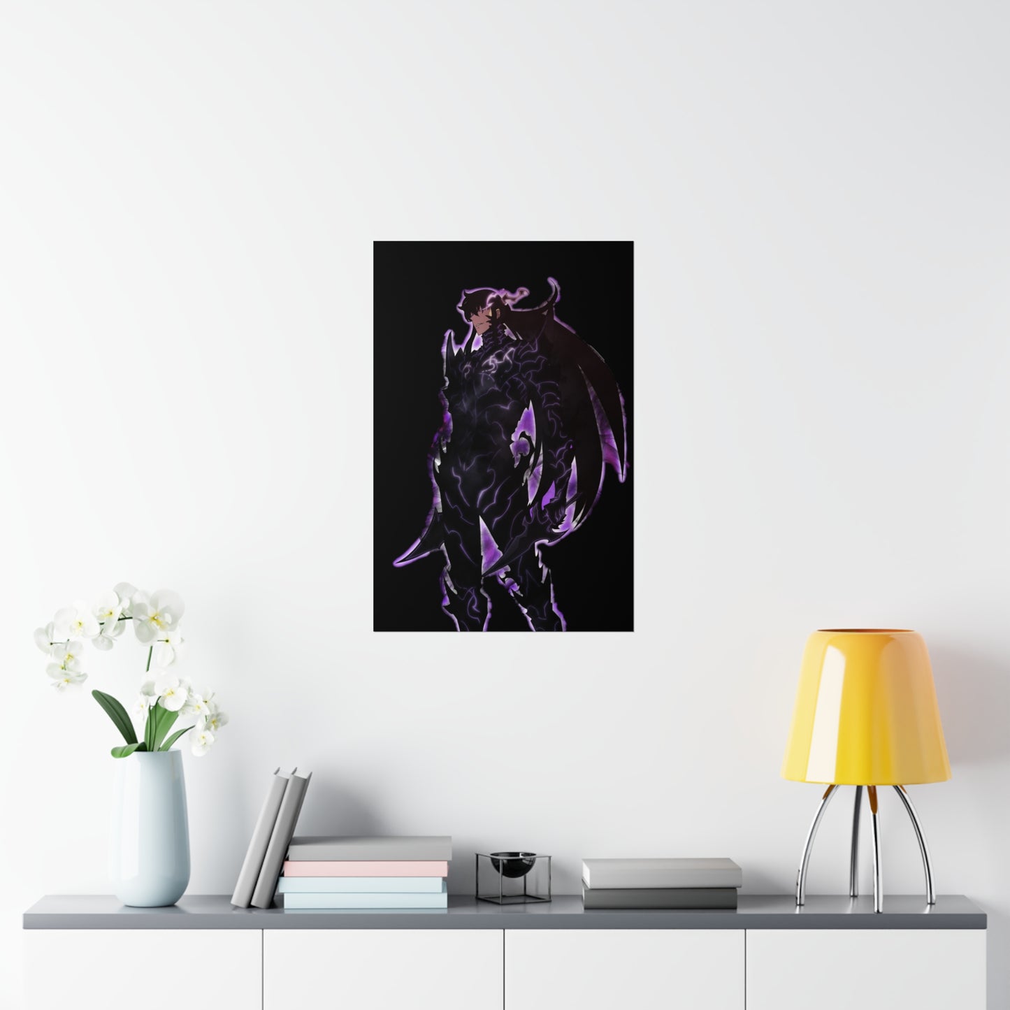 Solo Leveling Poster - Premium Matte Vertical Poster - Sung Jin Woo God Form Anime Wall Art Decor