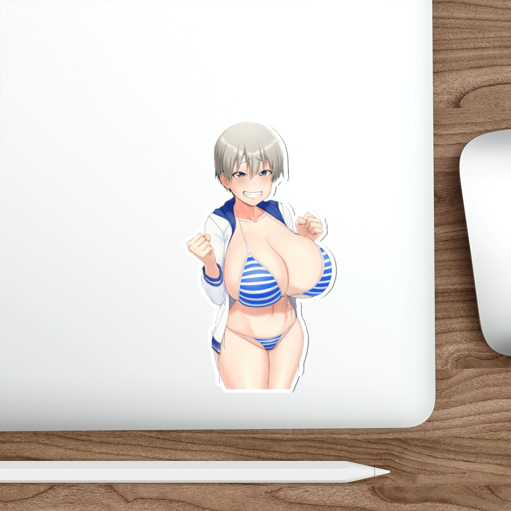 Huge Boobs Uzaki Chan Waterproof Sticker - Ecchi Vinyl Decal