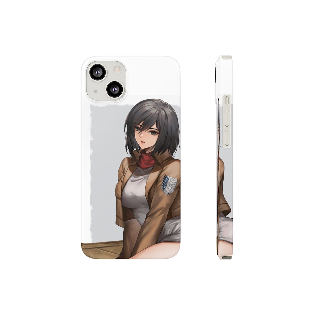 iPhone 13 Case - iPhone 12 Case - AOT Phone Case - Mikasa Anime Phone Case