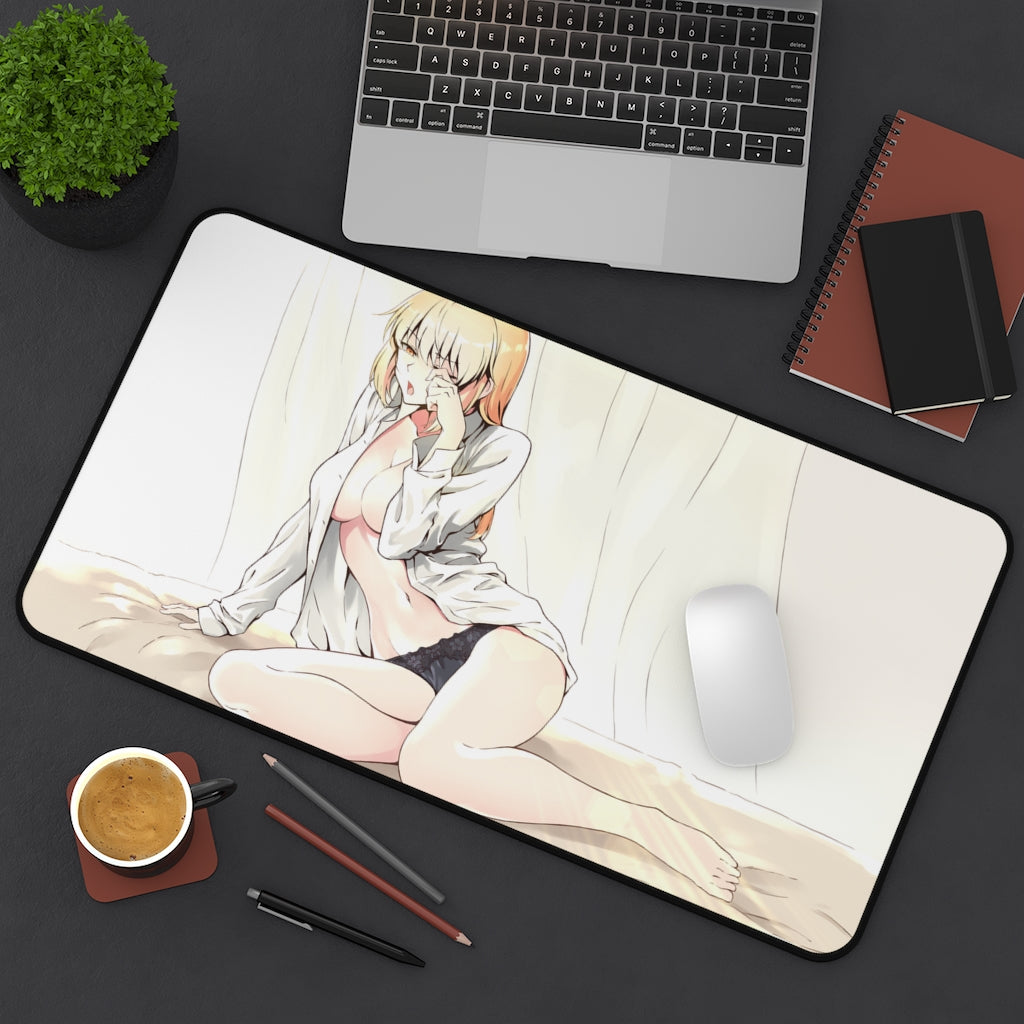 Fate Stay Night Ecchi Mousepad - Sexy Saber Alter Desk Mat - FSN Playmat