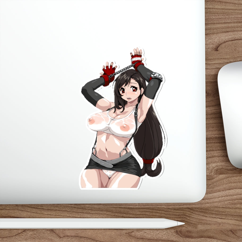 Pixel Art Sexy Tifa Lockhart Final Fantasy 7 Wet Tits Waterproof Sticker - Ecchi Vinyl Decal