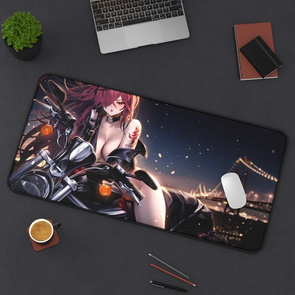 Elsword Sexy Mousepad - Biker Elesis Desk Mat - Ecchi Playmat