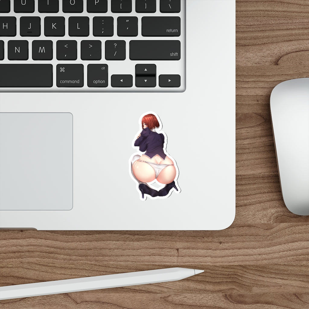 Black Delmo Ayumi Agent Aika Waterproof Sticker - Ecchi Vinyl Decal