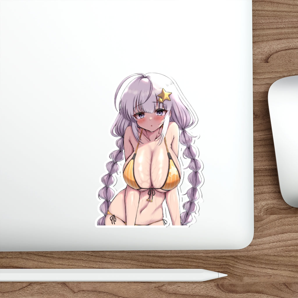 Huge Bikini Boobs Kizuna Akari Vocaloid Voiceroid Waterproof Sticker - Ecchi Vinyl Decal