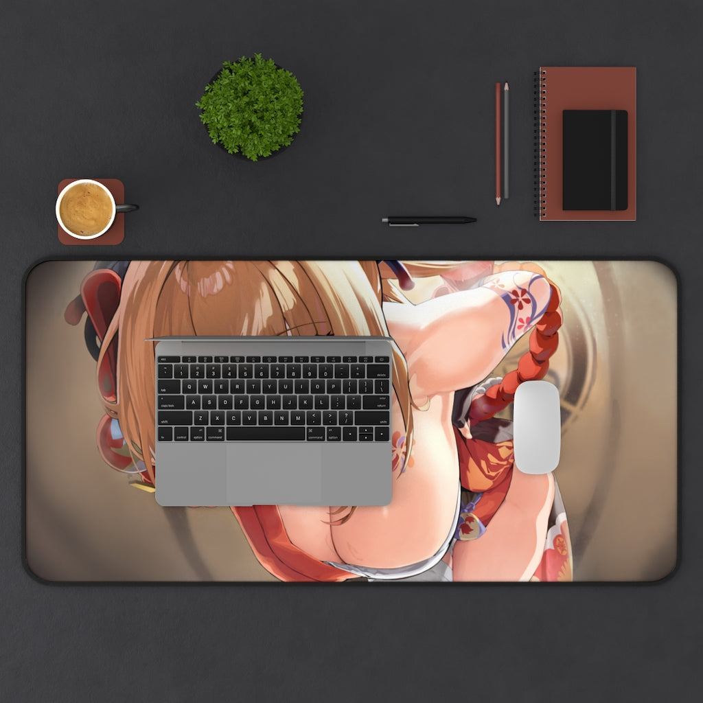 Genshin Impact Sexy Yoimiya Boobs Desk Mat - Non Slip Mousepad