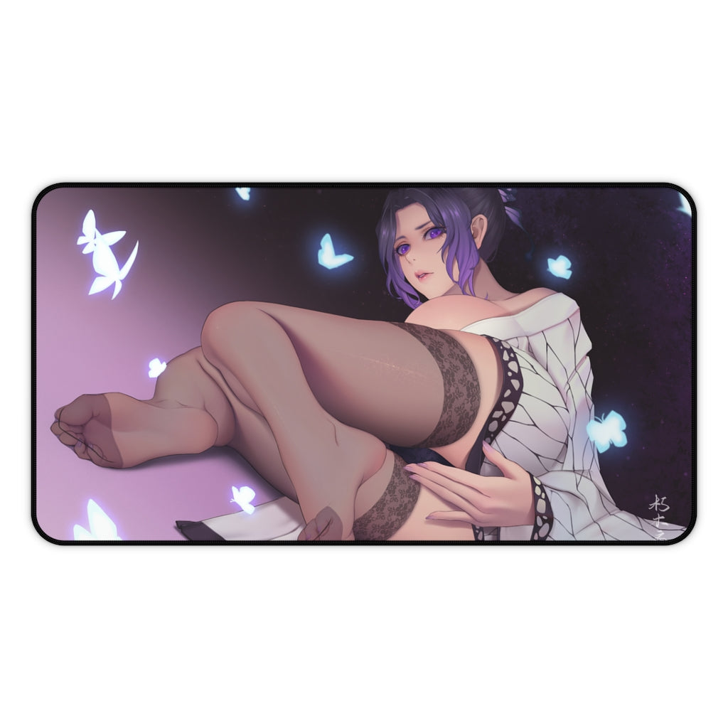 Demon Slayer Kochou Shinobu Shy Butt Desk Mat - Non Slip Mousepad