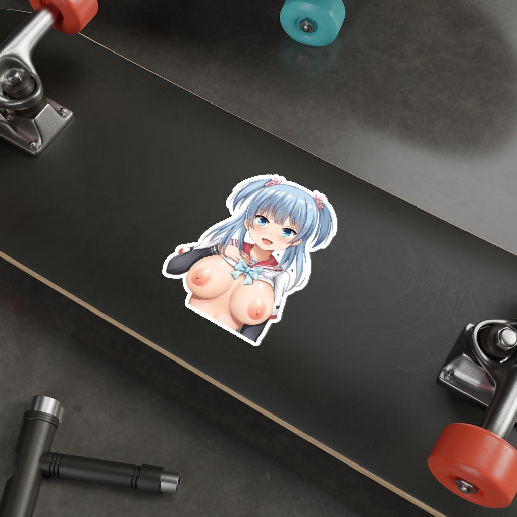 Puella Magi Madoka Magica Topless Rena Minami Waterproof Sticker - Ecchi Vinyl Decal