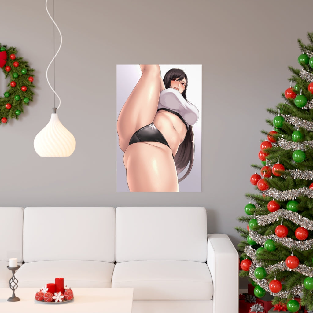 Sexy Tifa Split Final Fantasy 7 Poster - Lewd Premium Matte Vertical Poster - Adult Wall Art