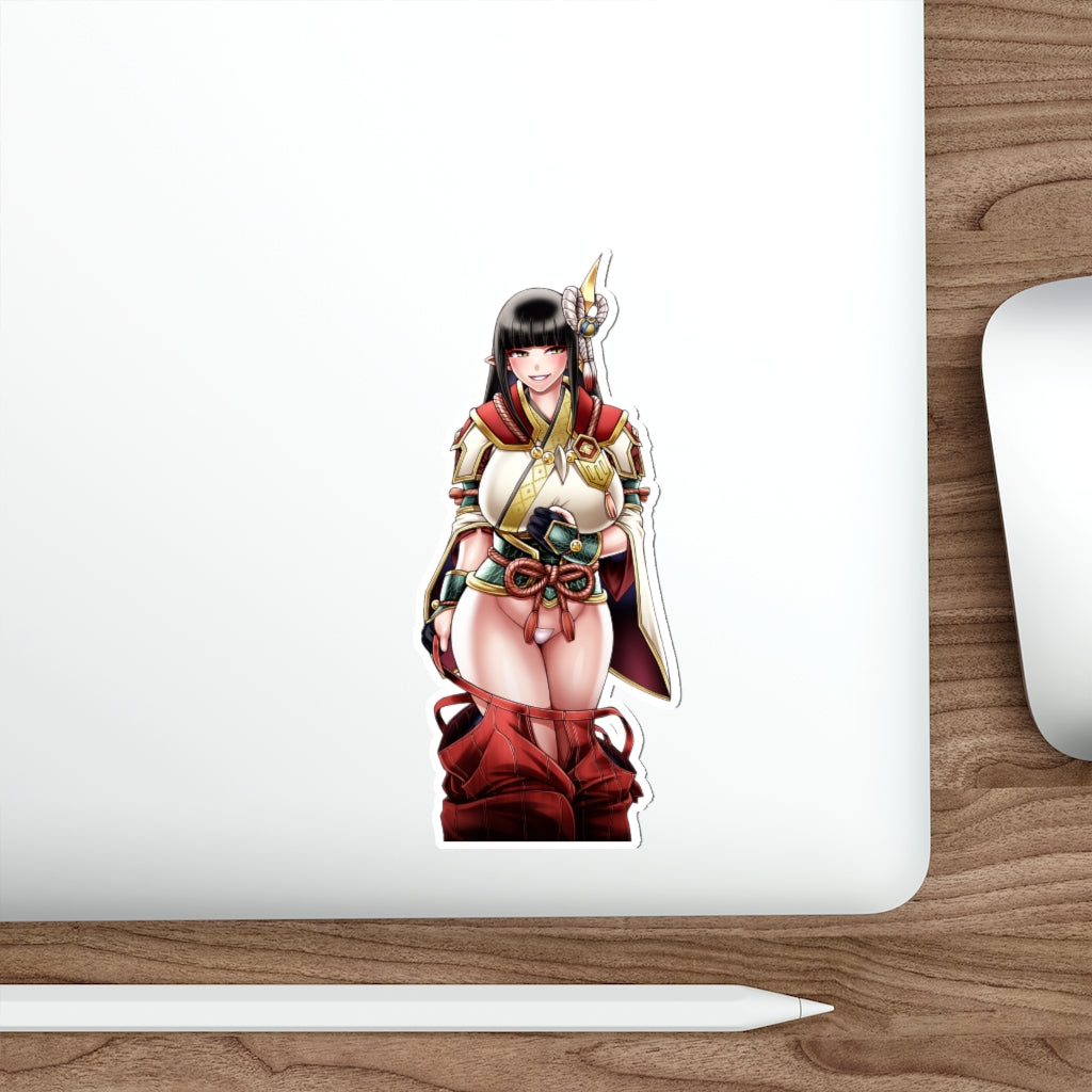 Sexy Hinoa Waterproof Decal - Monster Hunter Ecchi Vinyl Decal