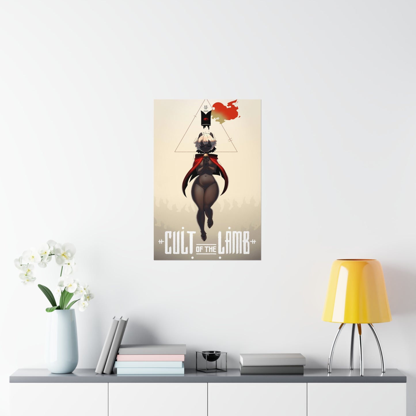 Cult of the Lamb Poster - Ecchi Waifu Parody Gaming Decor Wall Art - Premium Matte Vertical Poster