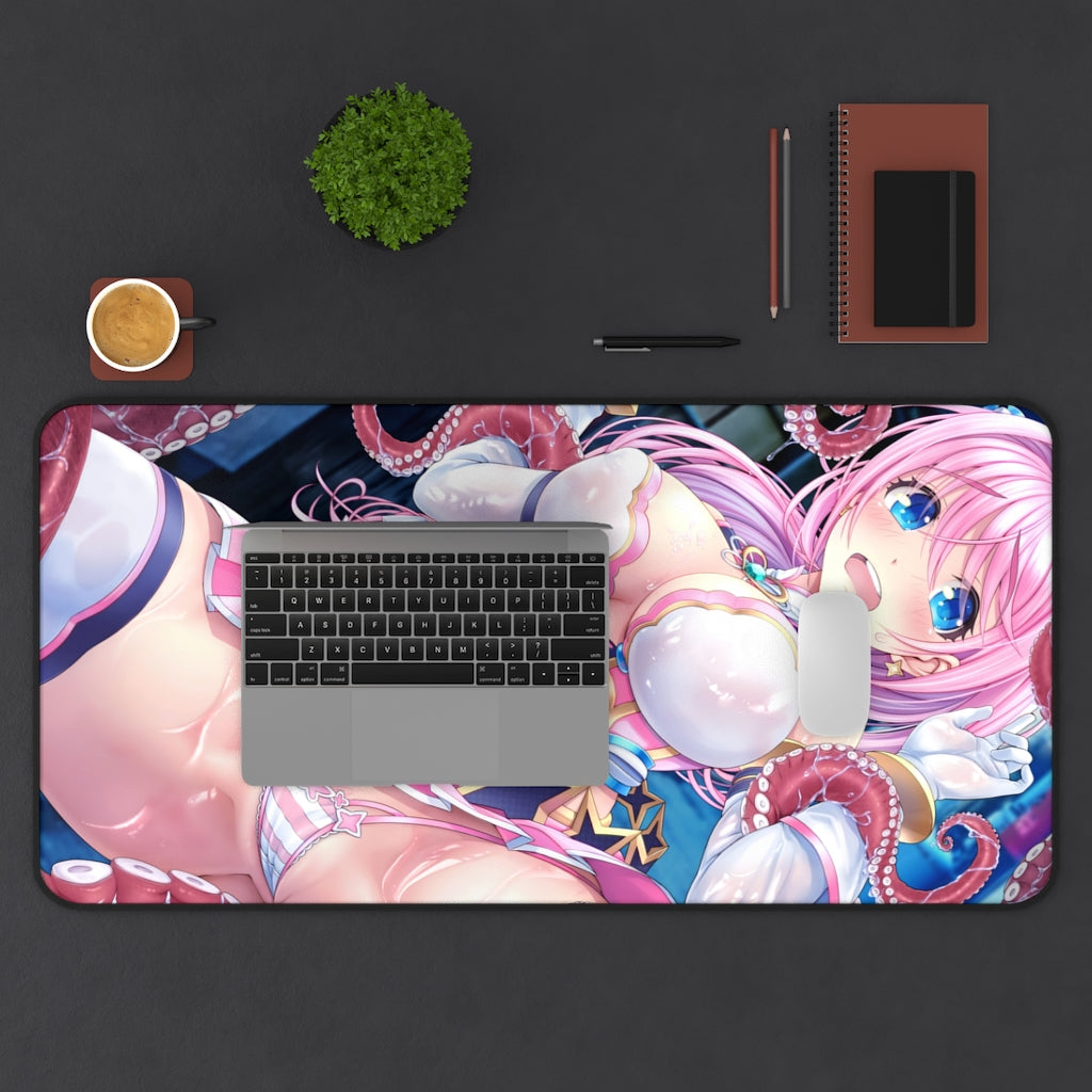 Aigan Tenshi Cheery Pink Hentai Tentacles Desk Mat - Non Slip Mousepad