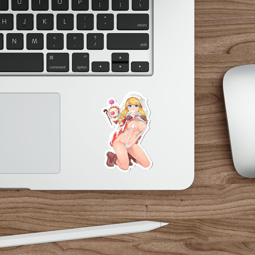 Final Fantasy Tactics Sexy White Mage and Moogle Waterproof Sticker - Ecchi Vinyl Decal