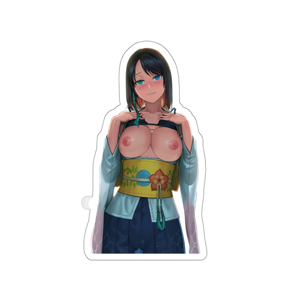 Final Fantasy 10 Topless Yuna Waterproof Sticker - Ecchi Vinyl Decal