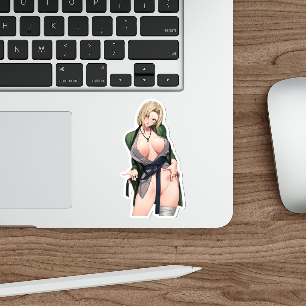 Teasing Tsunade Naruto Waterproof Sticker - Ecchi Vinyl Decal