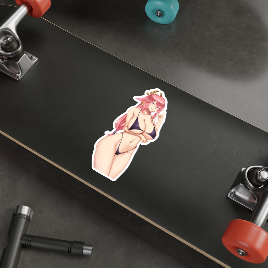 Sexy Bikini Yae Miko Genshin Impact Ecchi Vinyl Decal Waterproof Sticker - Ecchi Vinyl Decal