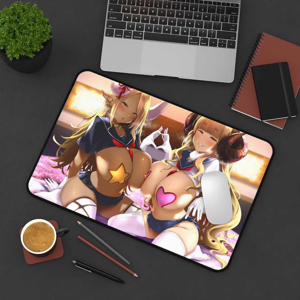 Granblue Fantasy Sexy Mousepad - Thick Waifus Pasties Anime Desk Mat - Ecchi Playmat