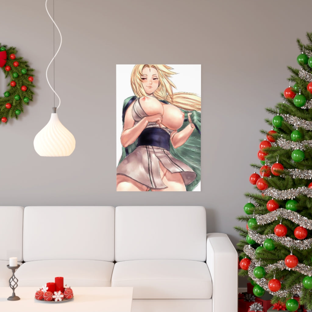 Tsunade Naruto Poster - Lewd Premium Matte Vertical Poster - Adult Wall Art