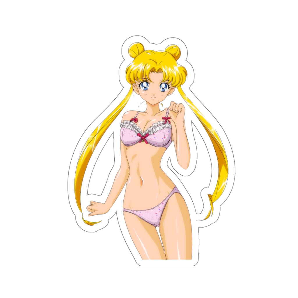 Sailor Moon Ecchi Waterproof Sticker - Usagi Tsukino Lingerie Vinyl Anime Car Decal