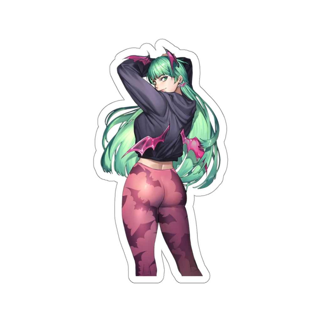 Autocollant en vinyle Ecchi imperméable avec fesses sexy de Morrigan Aensland de Darkstalkers - Autocollant en vinyle Ecchi