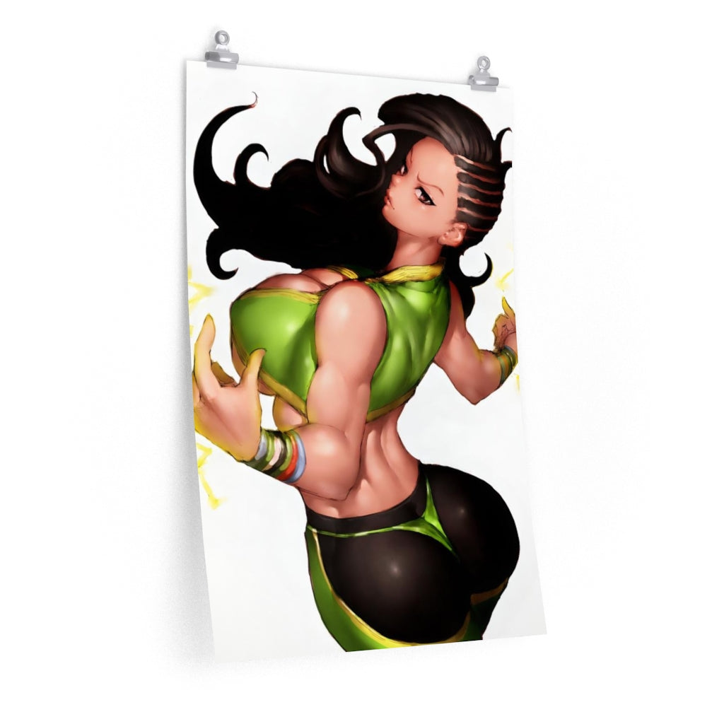 Laura Matsuda Street Fighter Poster - Lewd Premium Matte Vertical Poster - Adult Wall Art