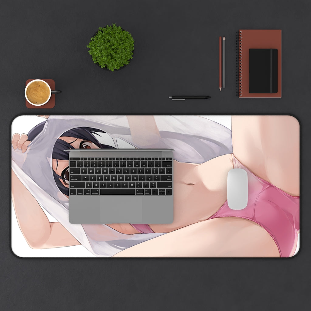 Sexy Lingerie Azusa Nakano K-ON! Desk Mat - Non Slip Mousepad