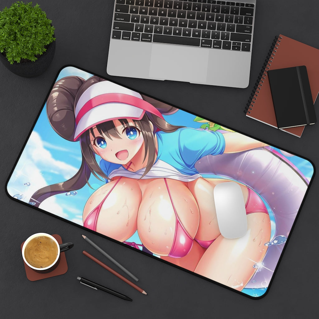 Pokemon Ecchi Mousepad - Big Boobs Rosa - Large Desk Mat - Sexy Pokemon