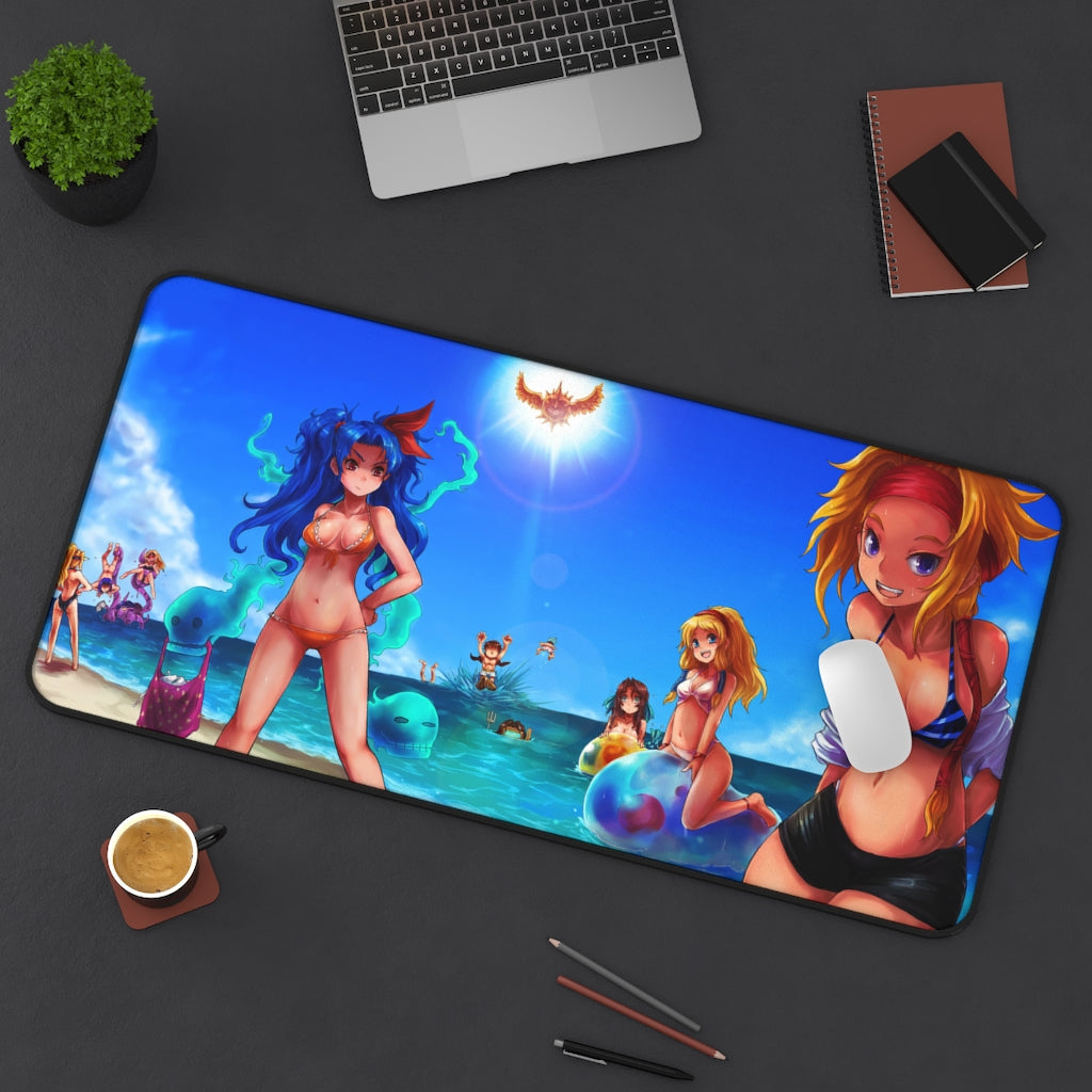 Romancing Saga Bikini Waifus Desk Mat- Sexy Anime Girls Mousepad - Gaming Playmat