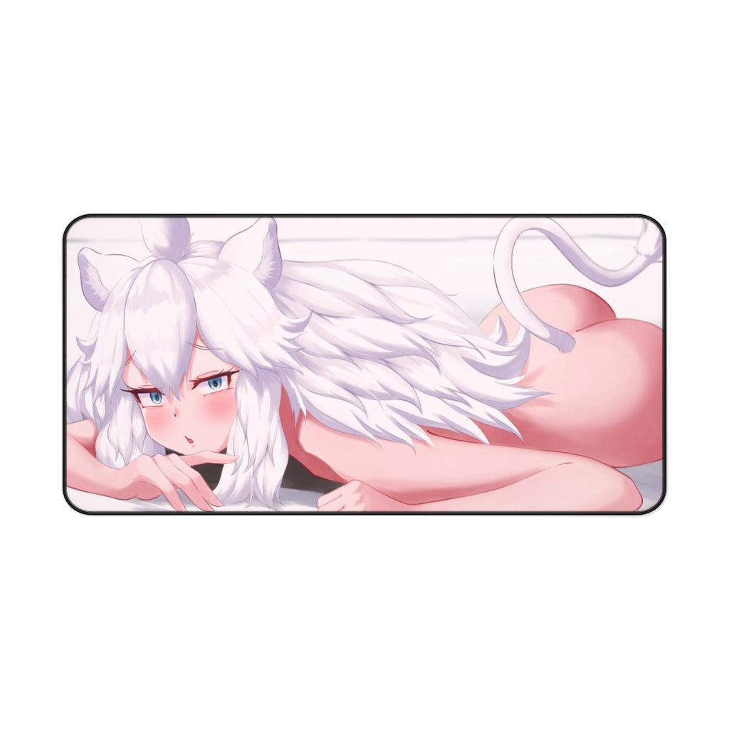 Nude White Lion Kemono Friends Desk Mat - Non Slip Mousepad