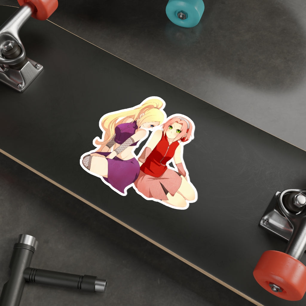 Sakura and Ino Naruto Waifus Waterproof Sticker - Ecchi Vinyl Decal