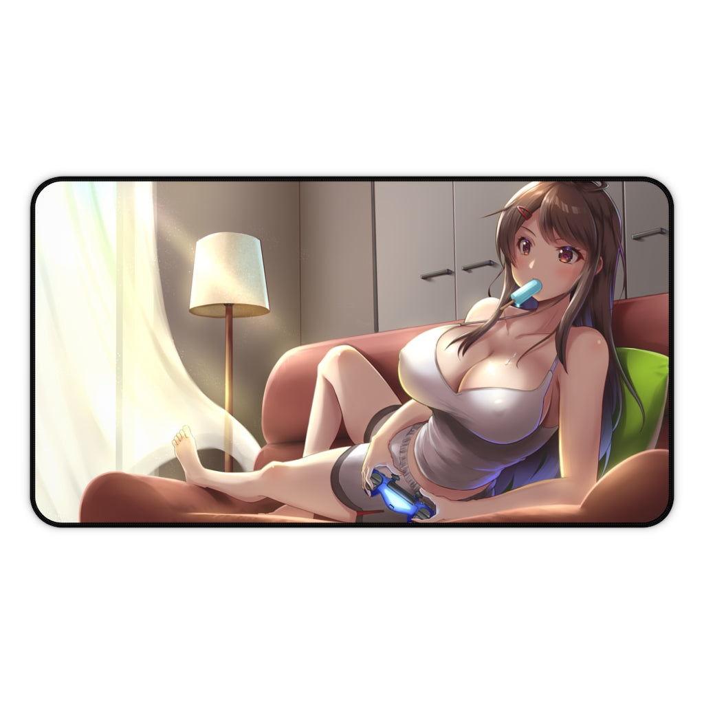 Gamer Girl Waifu Mousepad - Anime Desk Mat - MTG Playmat